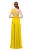 ColsBM Avery Yellow Bridesmaid Dresses One Shoulder Ruching Glamorous Floor Length A-line Backless