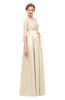 ColsBM Aisha Cornhusk Bridesmaid Dresses Sash A-line Floor Length Mature Sabrina Zipper