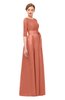 ColsBM Aisha Crabapple Bridesmaid Dresses Sash A-line Floor Length Mature Sabrina Zipper