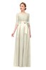 ColsBM Aisha Egret Bridesmaid Dresses Sash A-line Floor Length Mature Sabrina Zipper