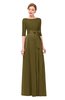 ColsBM Aisha Fir Green Bridesmaid Dresses Sash A-line Floor Length Mature Sabrina Zipper
