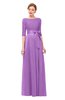 ColsBM Aisha Hyacinth Bridesmaid Dresses Sash A-line Floor Length Mature Sabrina Zipper