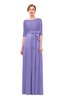 ColsBM Aisha Lapis Purple Bridesmaid Dresses Sash A-line Floor Length Mature Sabrina Zipper