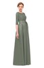ColsBM Aisha London Fog Bridesmaid Dresses Sash A-line Floor Length Mature Sabrina Zipper
