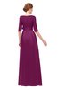ColsBM Aisha Magenta Purple Bridesmaid Dresses Sash A-line Floor Length Mature Sabrina Zipper