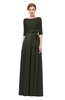 ColsBM Aisha Rifle Green Bridesmaid Dresses Sash A-line Floor Length Mature Sabrina Zipper