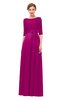 ColsBM Aisha Sangria Bridesmaid Dresses Sash A-line Floor Length Mature Sabrina Zipper