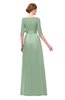 ColsBM Aisha Smoke Green Bridesmaid Dresses Sash A-line Floor Length Mature Sabrina Zipper