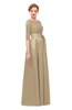 ColsBM Aisha Warm Sand Bridesmaid Dresses Sash A-line Floor Length Mature Sabrina Zipper