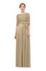 ColsBM Aisha Warm Sand Bridesmaid Dresses Sash A-line Floor Length Mature Sabrina Zipper
