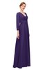 ColsBM Andie Acai Bridesmaid Dresses Ruching Modest Zipper Floor Length A-line V-neck