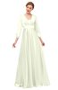 ColsBM Andie Anise Flower Bridesmaid Dresses Ruching Modest Zipper Floor Length A-line V-neck
