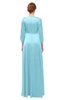 ColsBM Andie Aqua Bridesmaid Dresses Ruching Modest Zipper Floor Length A-line V-neck