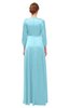 ColsBM Andie Aqua Bridesmaid Dresses Ruching Modest Zipper Floor Length A-line V-neck