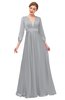 ColsBM Andie Ash Bridesmaid Dresses Ruching Modest Zipper Floor Length A-line V-neck