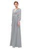 ColsBM Andie Ash Bridesmaid Dresses Ruching Modest Zipper Floor Length A-line V-neck