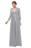 ColsBM Andie Ash Bridesmaid Dresses Ruching Modest Zipper Floor Length A-line V-neck