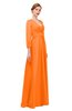 ColsBM Andie Autumn Glory Bridesmaid Dresses Ruching Modest Zipper Floor Length A-line V-neck