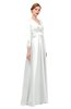 ColsBM Andie Blanc De Blanc Bridesmaid Dresses Ruching Modest Zipper Floor Length A-line V-neck