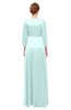 ColsBM Andie Blue Glass Bridesmaid Dresses Ruching Modest Zipper Floor Length A-line V-neck