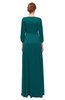 ColsBM Andie Blue Green Bridesmaid Dresses Ruching Modest Zipper Floor Length A-line V-neck