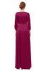 ColsBM Andie Cerise Bridesmaid Dresses Ruching Modest Zipper Floor Length A-line V-neck