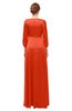 ColsBM Andie Cherry Tomato Bridesmaid Dresses Ruching Modest Zipper Floor Length A-line V-neck