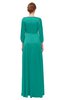 ColsBM Andie Columbia Bridesmaid Dresses Ruching Modest Zipper Floor Length A-line V-neck