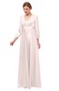 ColsBM Andie Creole Pink Bridesmaid Dresses Ruching Modest Zipper Floor Length A-line V-neck