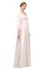 ColsBM Andie Creole Pink Bridesmaid Dresses Ruching Modest Zipper Floor Length A-line V-neck