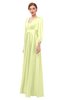 ColsBM Andie Daffodil Bridesmaid Dresses Ruching Modest Zipper Floor Length A-line V-neck