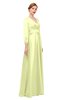 ColsBM Andie Daffodil Bridesmaid Dresses Ruching Modest Zipper Floor Length A-line V-neck