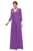 ColsBM Andie Dahlia Bridesmaid Dresses Ruching Modest Zipper Floor Length A-line V-neck