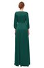 ColsBM Andie Dark Jade Bridesmaid Dresses Ruching Modest Zipper Floor Length A-line V-neck