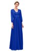 ColsBM Andie Dazzling Blue Bridesmaid Dresses Ruching Modest Zipper Floor Length A-line V-neck