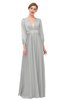 ColsBM Andie Dove Grey Bridesmaid Dresses Ruching Modest Zipper Floor Length A-line V-neck