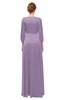 ColsBM Andie Eggplant Bridesmaid Dresses Ruching Modest Zipper Floor Length A-line V-neck
