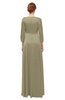ColsBM Andie Ermine Bridesmaid Dresses Ruching Modest Zipper Floor Length A-line V-neck