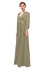 ColsBM Andie Ermine Bridesmaid Dresses Ruching Modest Zipper Floor Length A-line V-neck