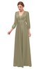 ColsBM Andie Ermine Bridesmaid Dresses Ruching Modest Zipper Floor Length A-line V-neck