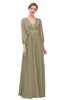 ColsBM Andie Ermine Bridesmaid Dresses Ruching Modest Zipper Floor Length A-line V-neck