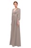 ColsBM Andie Etherea Bridesmaid Dresses Ruching Modest Zipper Floor Length A-line V-neck