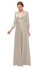 ColsBM Andie Fawn Bridesmaid Dresses Ruching Modest Zipper Floor Length A-line V-neck