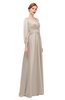 ColsBM Andie Fawn Bridesmaid Dresses Ruching Modest Zipper Floor Length A-line V-neck
