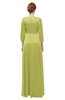 ColsBM Andie Green Oasis Bridesmaid Dresses Ruching Modest Zipper Floor Length A-line V-neck