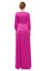 ColsBM Andie Hot Pink Bridesmaid Dresses Ruching Modest Zipper Floor Length A-line V-neck