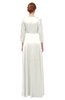 ColsBM Andie Ivory Bridesmaid Dresses Ruching Modest Zipper Floor Length A-line V-neck