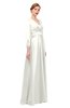 ColsBM Andie Ivory Bridesmaid Dresses Ruching Modest Zipper Floor Length A-line V-neck