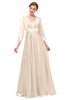 ColsBM Andie Linen Bridesmaid Dresses Ruching Modest Zipper Floor Length A-line V-neck