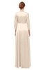 ColsBM Andie Linen Bridesmaid Dresses Ruching Modest Zipper Floor Length A-line V-neck